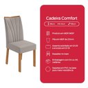 Ver mais imagens de Conjunto Sala de Jantar Mesa Easy Tower 170x90cm Mdf/vidro com 6 Cadeiras Confort Veludo Amendoa/off
