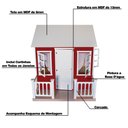Ver imagem 2 de Casinha de Brinquedo com Cercado e Cortinas Vermelho/Branco - Criança Feliz