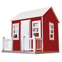 Ver imagem 5 de Casinha de Brinquedo com Cercado e Cortinas Vermelho/Branco - Criança Feliz