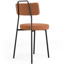 Ver imagem 6 de Cadeira Decorativa Estofada Para Sala De Jantar Barcelona L02 Bouclê Terracota - Lyam Decor