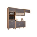 Ver imagem 4 de Módulo Cozinha Mgm Eloise 5 Peças (2aéreos+1balcão+1torrequente+1complemento) C5p109 Freijo/