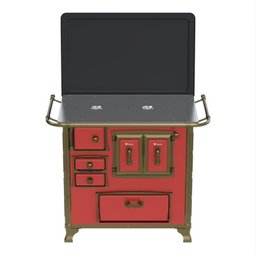 Fogao a Lenha N 1 Renaissance Chapa de Aluminio Vermelho Sd - 2