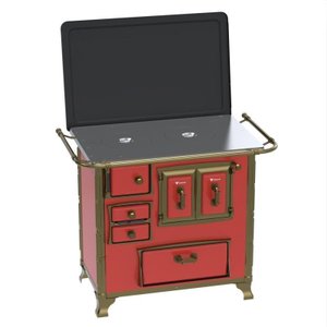 Fogao a Lenha N 1 Renaissance Chapa de Aluminio Vermelho Sd