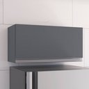 Ver imagem 3 de Armário Aéreo 60cm Porta Basculante Andréia Cinza - AJL Móveis