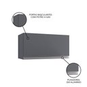 Ver imagem 4 de Armário Aéreo 60cm Porta Basculante Andréia Cinza - AJL Móveis