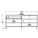Ver imagem 6 de Comoda 158 Cm 6 Gavetas Pes Madeira Dm243 Verde Oliva Dtall Verde Oliva
