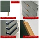 Ver imagem 4 de Comoda 158 Cm 6 Gavetas Pes Madeira Dm243 Verde Oliva Dtall Verde Oliva