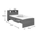 Ver imagem 4 de Cama Solteiro Ravena C/ 2 Gavetas Branco - Conquista