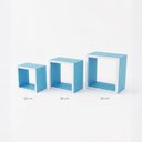 Ver imagem 2 de Nicho Azul Kit 3 Pecas Decoracao Quarto Bebe Prateleira Parede MDF Quarto Menino