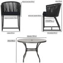 Ver imagem 2 de Mesa e 6 Cadeiras e Noronha Preto E12 Trama Original Preto