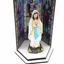 Ver imagem 4 de Oratório De Madeira Vitral Ressurreição Resinado