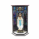 Ver imagem 2 de Oratório De Madeira Vitral Ressurreição Resinado