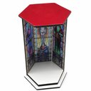 Ver imagem 3 de Oratório De Madeira Vitral Ressurreição Resinado