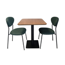 Ver imagem 6 de Conjunto Mesa Restaurante 80x80cm com 04 Cadeiras Estofada – Exclusiva Linho Lincoln Verde