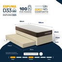 Ver imagem 2 de Cama Box Solteiro com Colchão de Espuma D33 Double Comfort + Auxiliar de Espuma Unique 88cm
