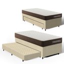 Ver imagem 1 de Cama Box Solteiro com Colchão de Espuma D33 Double Comfort + Auxiliar de Espuma Unique 88cm