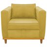 Kit Sofá 2 Lugares e Poltrona Europa Suede Amarelo - Amarena Móveis - 5