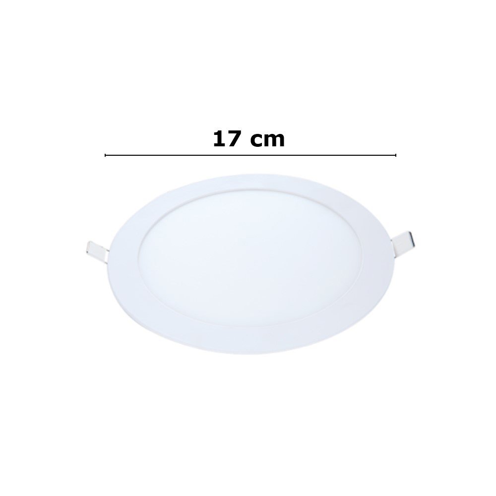 Kit 4 Painel Led Embutir Redondo Luz Fria 6500k 12w 17cm - 3