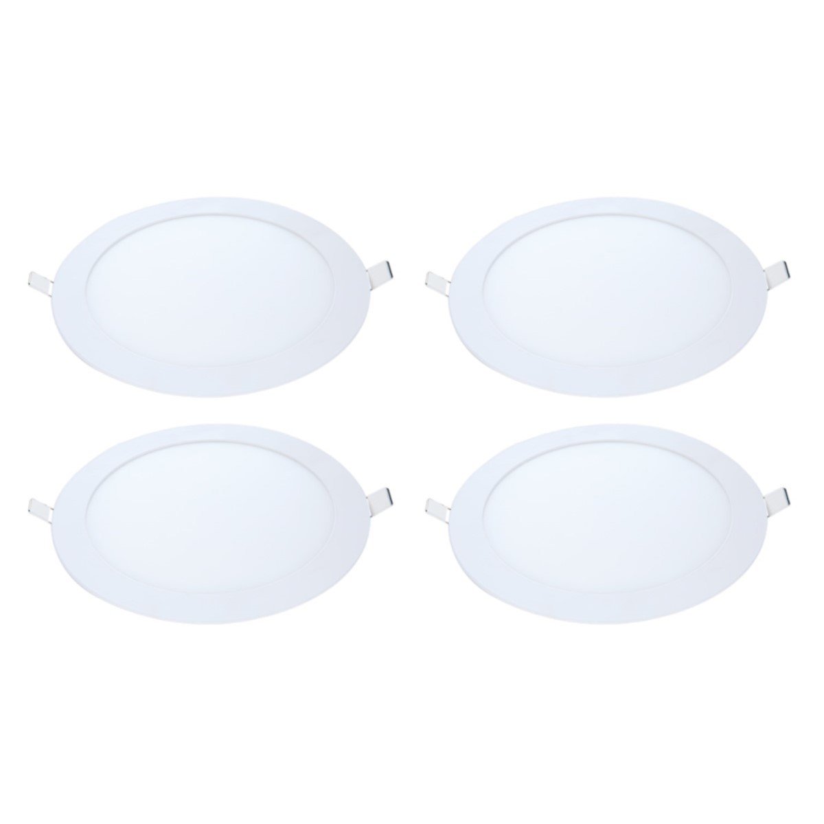 Kit 4 Painel Led Embutir Redondo Luz Fria 6500k 12w 17cm - 1