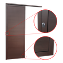 Ver imagem 3 de Porta de Correr Suspensa Lambril Esq L.25 Marrom Corten 210x90 Brimak