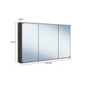 Ver mais imagens de Armario Espelheira para Banheiro 100cm com 3 Portas Lavinia Grafite ES9290