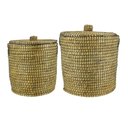 Ver imagem 3 de Cj 2 Cestos com Tampa Arthur Natural e Preto