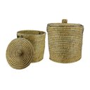 Ver imagem 1 de Cj 2 Cestos com Tampa Arthur Natural e Preto