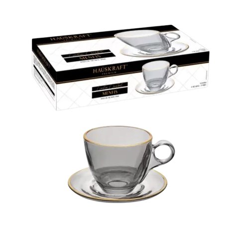 Jogo de Xícaras Menfis 8 Peças 85ml em Cristal Hauskraft