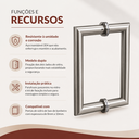 Ver imagem 3 de Puxador Box Inox Escovado Alça Quadrada 22x13cm para Porta de Vidro