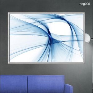 Quadro Decorativo - Abstrato Azul Abg006 Tela Canvas - 60x40cm