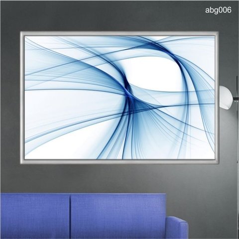 Quadro Decorativo - Abstrato Azul Abg006 Tela Canvas - 60x40cm