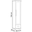 Ver imagem 4 de Sapateira Vertical Multiuso com Espelho 1 Porta 1 Gaveta Zahav F06 Freijó - Lyam Decor