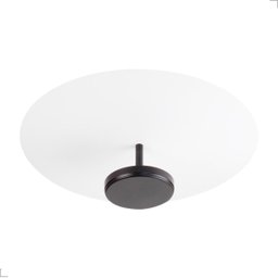 Plafon Painel Sobrepor Redondo 40cm Slice Led 3000k Preto - 1