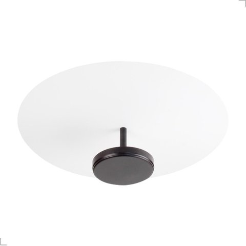 Plafon Painel Sobrepor Redondo 40cm Slice Led 3000k Preto