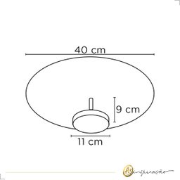 Plafon Painel Sobrepor Redondo 40cm Slice Led 3000k Preto - 6