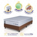 Ver imagem 4 de Conjunto Box Marrom Luanda Branco Espuma D28 Solteiro 96x203x62 - King House