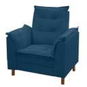 Ver imagem 2 de Kit 03 Poltronas Isa Escritório Consultório Recepção Suede Azul Marinho - Mabe Magazine