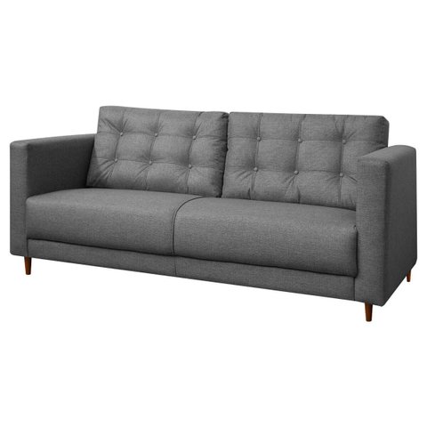 Sofá Living Viena 2 Lugares 140cm para Sala Recepção Consultório Linho - Sofa Store:linho Cinza Clar