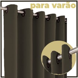 cortina pé direito Brenda ilhios 5,50 x 4,30 de varão preto - 4