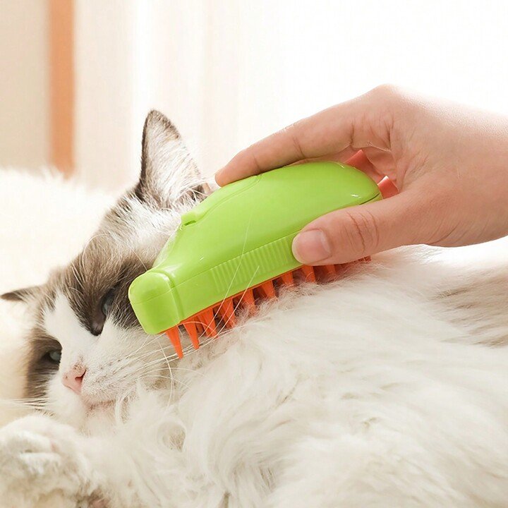 Super Escova Silicone a Vapor 3 em 1 Cães de Gato, Spray Usb - 3