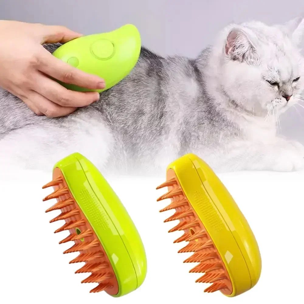 Super Escova Silicone a Vapor 3 em 1 Cães de Gato, Spray Usb - 4