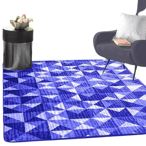 Tapete Flannel Sala Quarto Luxo Macio 2,00x1,40 azul
