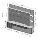 Ver imagem 4 de Rack com Painel para Tv até 75 Polegadas com 2 Portas e 1 Gaveta Multimóveis Cr45276 Naturalle/off