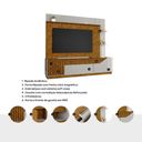 Ver imagem 3 de Rack com Painel para Tv até 75 Polegadas com 2 Portas e 1 Gaveta Multimóveis Cr45276 Naturalle/off