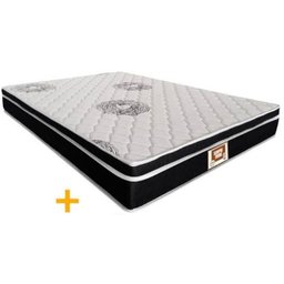 Cama Box Baú Casal Branco + Colchão de Molas 1,38 X 1,88 - 2