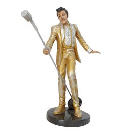Decoração Escultura Elvis Presley Rei Do Rock Estátua Resina 26cm - 4