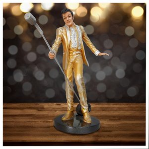 Decoração Escultura Elvis Presley Rei Do Rock Estátua Resina 26cm