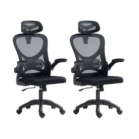 Kit 2 Cadeiras para Escritório Presidente Office Columbus com Tela Mesh