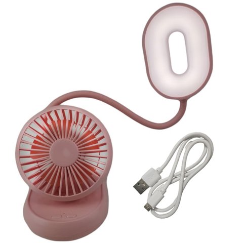Luminária Ventilador LED Ajustavel 2 em 1 Flexivel Abajur de Mesa Sem Fio Usb Regulavel 3