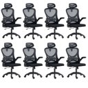 Ver imagem 1 de Kit 8 Cadeiras para Escritório Presidente Office Columbus com Tela Mesh